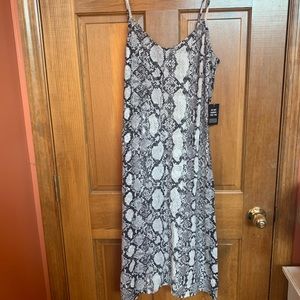 NWT Express snakeskin midi dress